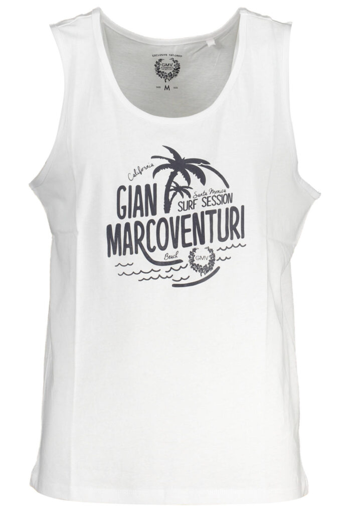 GIAN MARCO VENTURI MEN'S WHITE TANK TOP