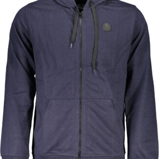GIAN MARCO VENTURI MEN'S BLUE ZIP-UP SWEATSHIRT