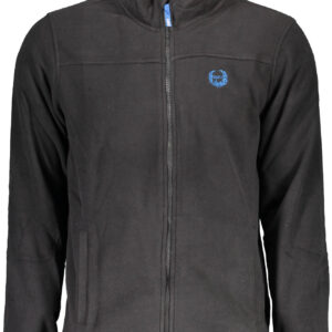 GIAN MARCO VENTURI MEN'S BLACK ZIP-UP SWEATSHIRT