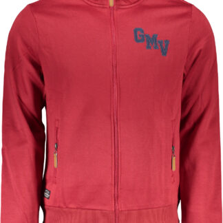 GIAN MARCO VENTURI MEN'S RED ZIP SWEATSHIRT