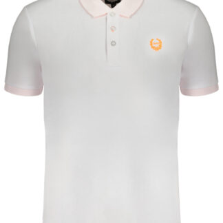 GIAN MARCO VENTURI MEN'S WHITE SHORT SLEEVED POLO SHIRT