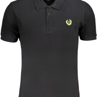 GIAN MARCO VENTURI MEN'S BLACK SHORT SLEEVED POLO SHIRT