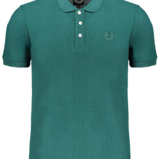 GIAN MARCO VENTURI GREEN MEN'S SHORT SLEEVED POLO SHIRT