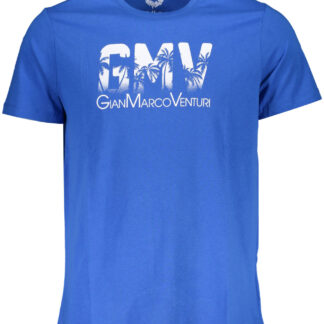 GIAN MARCO VENTURI MEN'S SHORT SLEEVE T-SHIRT BLUE
