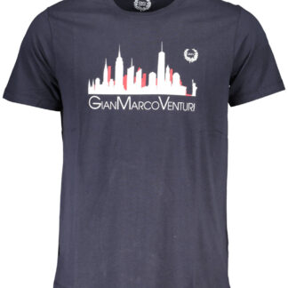 GIAN MARCO VENTURI MEN'S SHORT SLEEVED T-SHIRT BLUE