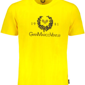 GIAN MARCO VENTURI YELLOW MEN'S SHORT SLEEVED T-SHIRT