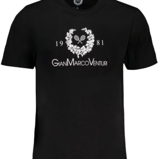 GIAN MARCO VENTURI MEN'S SHORT SLEEVED T-SHIRT BLACK