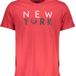 GIAN MARCO VENTURI MEN'S SHORT SLEEVE T-SHIRT RED