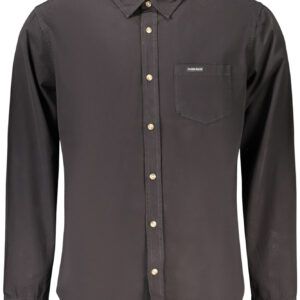 GUESS JEANS MEN'S LONG-SLEEVED SHIRT BLACK