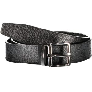 GUESS JEANS MEN'S GREY LEATHER BELT