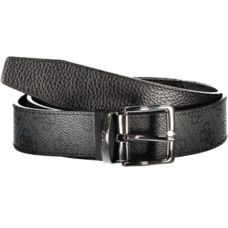 GUESS JEANS MEN'S GREY LEATHER BELT