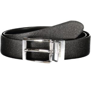 GUESS JEANS MEN'S BLACK LEATHER BELT