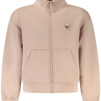 GUESS JEANS PINK ZIP-UP SWEATSHIRT FOR GIRLS