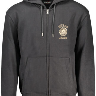 GUESS JEANS MEN'S ZIP-UP SWEATSHIRT BLACK