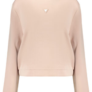 GUESS JEANS WOMEN'S PINK ZIP-UP SWEATSHIRT