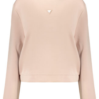 GUESS JEANS WOMEN'S PINK ZIP-UP SWEATSHIRT