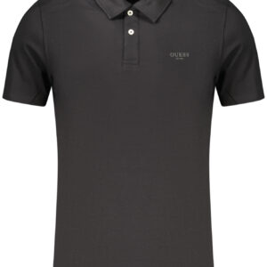 GUESS JEANS MEN'S SHORT-SLEEVE POLO SHIRT BLACK