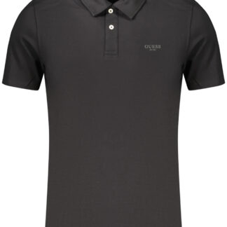 GUESS JEANS MEN'S SHORT-SLEEVE POLO SHIRT BLACK