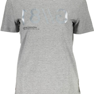 GUESS JEANS SHORT SLEEVE T-SHIRT WOMEN GREY