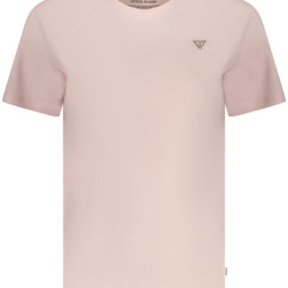 GUESS JEANS WOMEN'S SHORT SLEEVE T-SHIRT PINK
