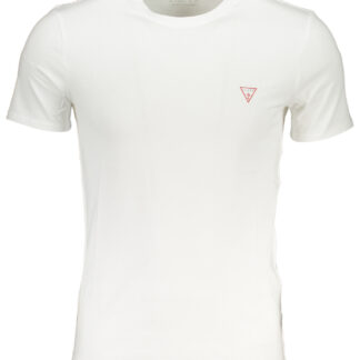 GUESS JEANS WHITE MEN'S SHORT SLEEVED T-SHIRT