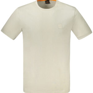 HUGO BOSS MEN'S SHORT-SLEEVE T-SHIRT BEIGE