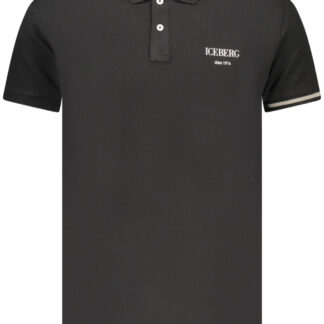 ICEBERG MEN'S SHORT-SLEEVE POLO SHIRT BLACK