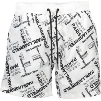 KARL LAGERFELD BEACHWEAR SWIMSUIT BOTTOM MEN WHITE