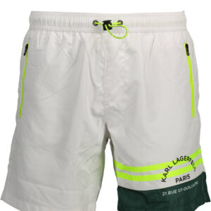 KARL LAGERFELD BEACHWEAR SWIMSUIT BOTTOM MEN WHITE