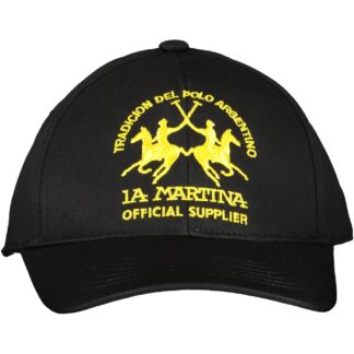 LA MARTINA BLACK MEN'S HAT
