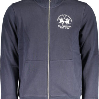 LA MARTINA MEN'S BLUE ZIPPED SWEATSHIRT