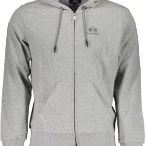 LA MARTINA MEN'S GRAY ZIP SWEATSHIRT