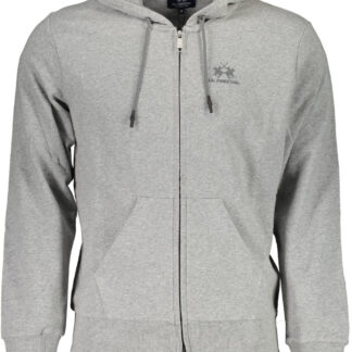 LA MARTINA MEN'S GRAY ZIP SWEATSHIRT