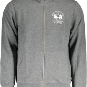 LA MARTINA MEN'S GRAY ZIPPED SWEATSHIRT