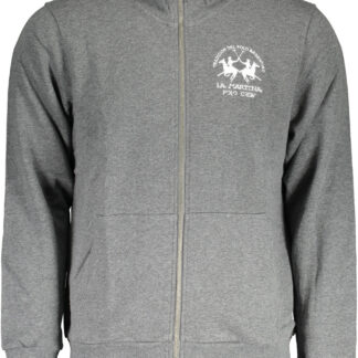 LA MARTINA MEN'S GRAY ZIPPED SWEATSHIRT