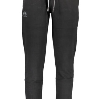 LA MARTINA BLACK MEN'S TROUSERS