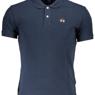 LA MARTINA MEN'S SHORT SLEEVED POLO SHIRT BLUE