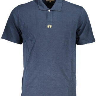 LA MARTINA MEN'S SHORT SLEEVED POLO SHIRT BLUE