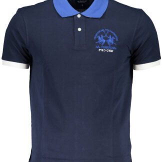 LA MARTINA MEN'S SHORT SLEEVE POLO BLUE