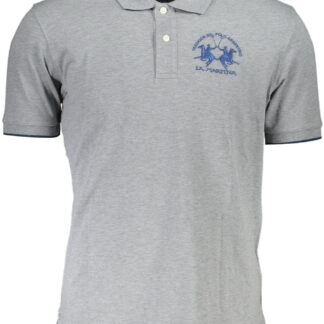 LA MARTINA MEN'S SHORT SLEEVE POLO GREY