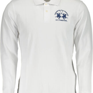 LA MARTINA MEN'S WHITE LONG SLEEVE POLO SHIRT