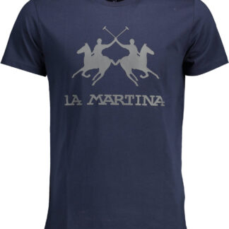 LA MARTINA MEN'S SHORT SLEEVE T-SHIRT BLUE
