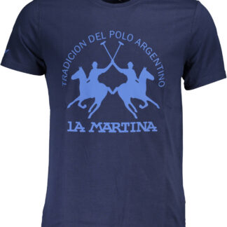 LA MARTINA MEN'S SHORT SLEEVE T-SHIRT BLUE