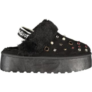 LAURA BIAGIOTTI WOMEN'S BLACK WINTER CLOG FOOTWEAR