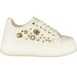 LAURA BIAGIOTTI WOMEN'S WHITE SPORTS SHOES
