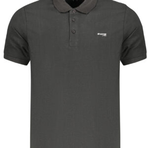 LOTTO MEN'S BLACK SHORT-SLEEVED POLO SHIRT