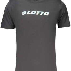 LOTTO MEN'S BLACK SHORT-SLEEVED T-SHIRT