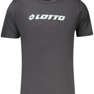 LOTTO MEN'S BLACK SHORT-SLEEVED T-SHIRT