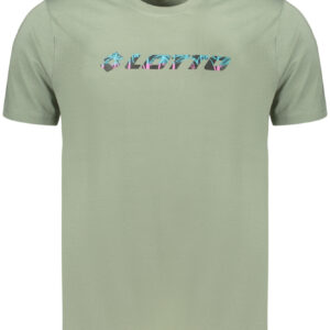 LOTTO MEN'S SHORT-SLEEVED GREEN T-SHIRT