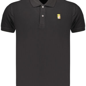 Navy Men's Black Short-Sleeved Polo Shirt